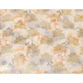 Melon orange synthetic chiffon fabric with same tone and royal orange print having gold metallic lurex in floral design-D7005 Regal Fabrics