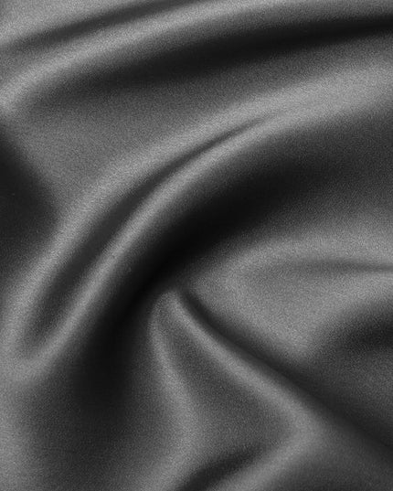 Cloud grey to black Premium pure silk satin fabric in ombre design-D15481