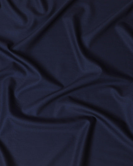 Space blue plain Premium pure English super 180's all wool and cashmere suiting fabric-D14825