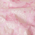 Baby pink premium pure cotton voile fabric with same tone and beige embroidery in floral design-D13643