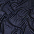 Navy blue plain blended tussar silk fabric-D12243