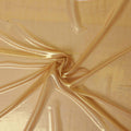 شيفون من الحرير الخالص باللون البيج اللاتيه مع لوريكس معدني ذهبي بتصميم مخطط -D9228