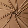 Caramel brown plain pure crepe satin fabric-D12072