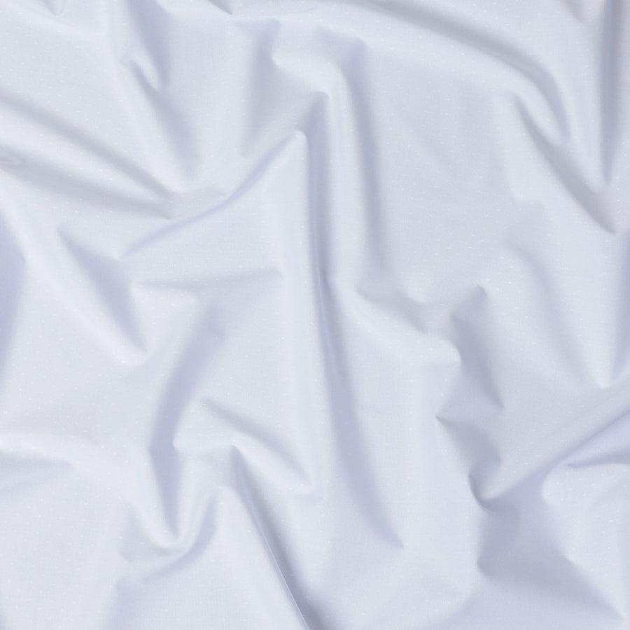 Light powder blue blended cotton shirting fabric with same tone self design-D10831 Regal Fabrics