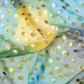 Multicolor premium pure silk chiffon makmal dirac with multicolor velvet jacquard in polka dot design-D9652 Regal Fabrics