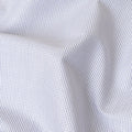 White 100%  cotton shirting fabric with blue dots in self design-D7409 Regal Fabrics