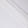 White synthetic chiffon fabric with same tone metallic lurex in floral design-D10132