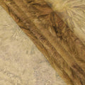 Olive green synthetic chiffon fabric with same tone, mocha brown print having pink metallic lurex in batik design-D9753 Regal Fabrics