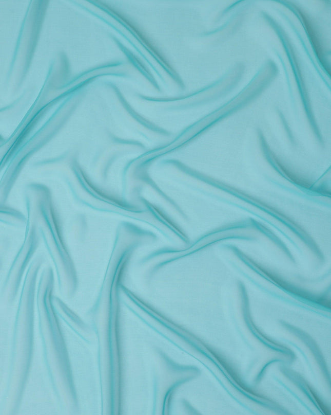 Baby  blue plain silk chiffon fabric-D12924
