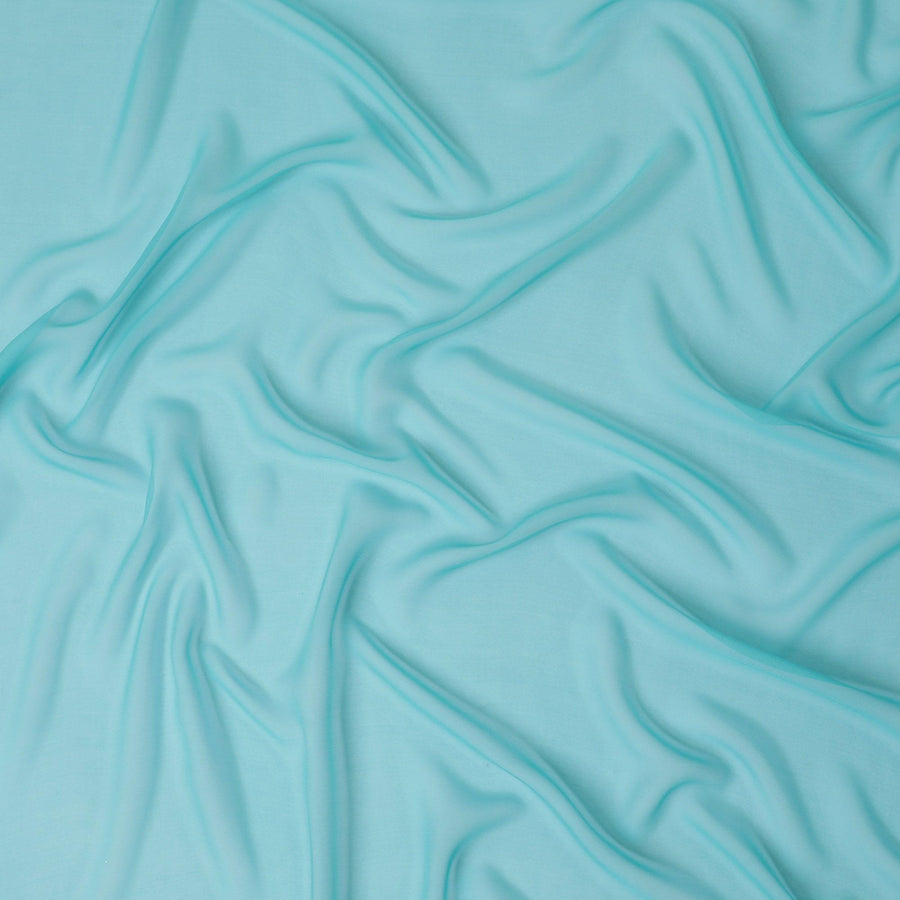 Baby  blue plain silk chiffon fabric-D12924