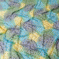 Multicolor premium pure silk chiffon makmal dirac with multicolor velvet jacquard in polka dot design-D9652 Regal Fabrics
