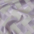 Lavender Premium pure French (Fransawi) silk chiffon fabric with cloud grey viscose and lavender metallic lurex in abstract design-D12719 Regal Fabrics