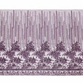 Dark Mauve purple nylon tulle fabric with same tone embroidery having sequins in fancy design -D6682