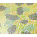 Lime green Premium pure French (Fransawi) silk chiffon fabric with gold metallic lurex in floral design-D14021