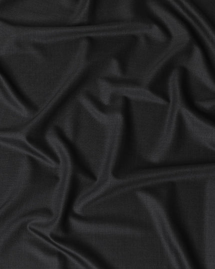 Dark charcoal grey Plain Premium pure Italian all wool suiting fabric-D14805 Regal Fabrics