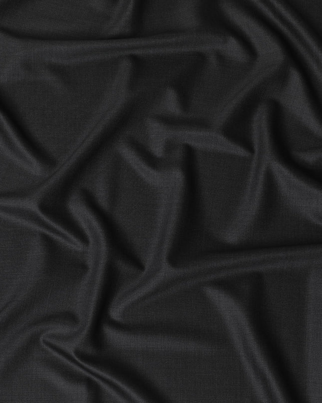 Dark charcoal grey Plain Premium pure Italian all wool suiting fabric-D14805 Regal Fabrics