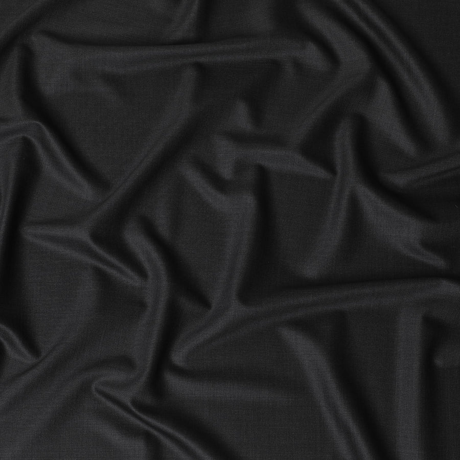 Dark charcoal grey Plain Premium pure Italian all wool suiting fabric-D14805 Regal Fabrics