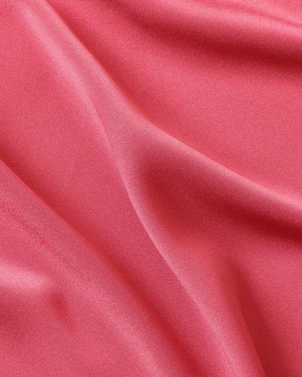Dark Onion pink plain pure crepe satin fabric-D7540 Regal Fabrics