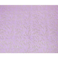 Lavender premium pure silk chiffon fabric with gold metallic lurex in abstract design-D14159