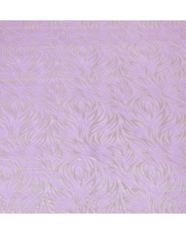 قماش شيفون من الحرير الخالص الفاخر مع لوريكس معدني ذهبي بتصميم تجريدي -D14159