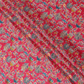 Magenta pink cotton voile fabric with multicolor print in fancy design-D15418 Regal Fabrics