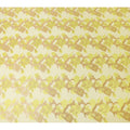 Sunflower yellow Premium Pure French (Fransawi) Silk chiffon fabric with same tone viscose and copper metallic lurex in floral design-D12716