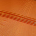 Pumpkin orange pure silk chiffon with golden metallic lurex in stripe design-D9219