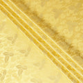 Tuscany yellow Premium pure silk crepe fabric with same tone jacquard and gold metallic lurex in dot design-D14634 - Regal Fabrics