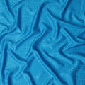 Petrol blue premium pure silk crepe fabric with same tone jacquard in fancy design-D11953