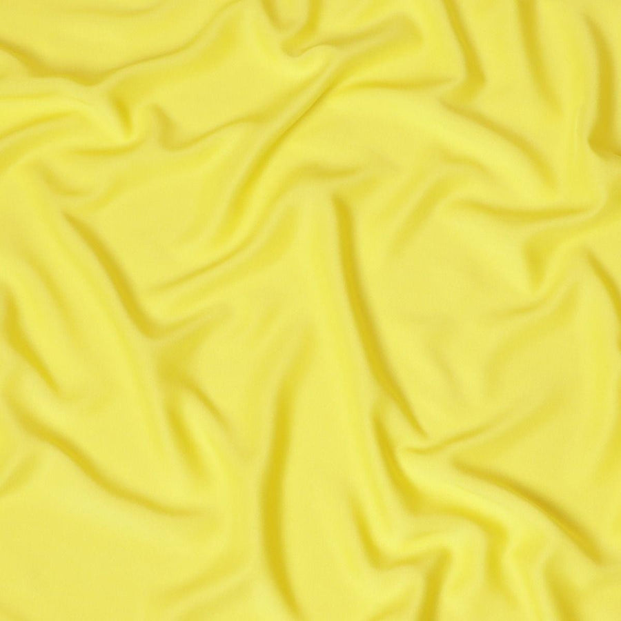 Lemon yellow plain pure Italian viscose crepe fabric-D7895