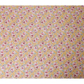 Mustard yellow blended viscose fabric with multicolor print in floral design-D13313 Regal Fabrics