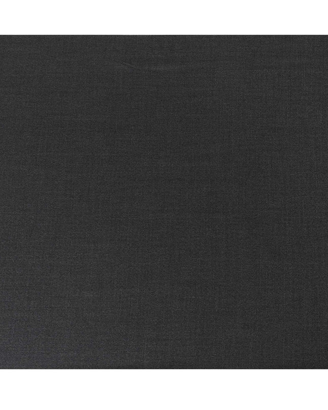 قماش مناسب من الصوف الإنجليزي الفاخر باللون الرمادي الفحمي 120 مع تصميم ذاتي أسود-D11439