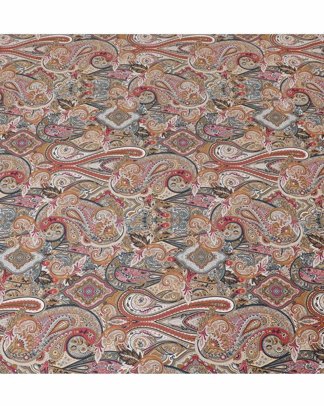Multicolor printed Premium Italian viscose fabric in floral design-D12530 Regal Fabrics