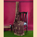 Maroon art silk saree with multicolor embroidery in paisleyl design-D12774 Regal Fabrics
