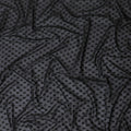 Black Premium pure cotton voile fabric with same tone clip cord design-D12062