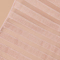 Light pink nylon tulle fabric with same tone embroidery in stripe design-D9188