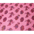 Hot pink Premium pure silk chiffon fabric with multicolor metallic lurex in floral design-D9701 Regal Fabrics