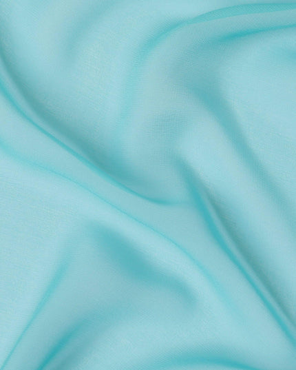 Baby  blue plain silk chiffon fabric-D12924
