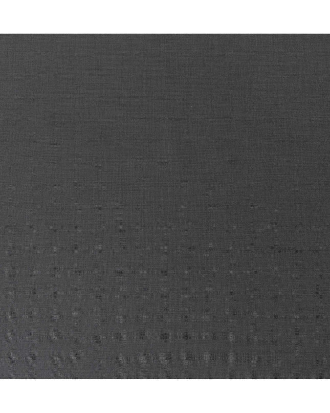 Fossil grey Premium super 130's Australian superfine merino wool suiting fabric with black self design-D11440 Regal Fabrics