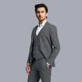 Coin grey plain Premium super 130's Australian superfine merino wool suiting fabric-D11431 Regal Fabrics