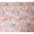 قماش شيفون من الحرير الخالص الخوخي مع طباعة متعددة الألوان بتصميم الأزهار-D13221