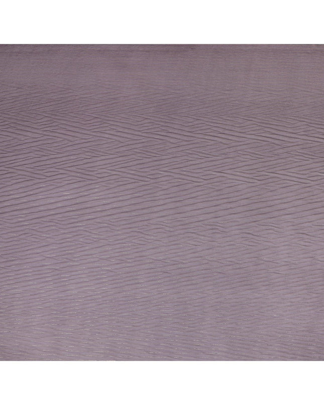 قماش شيفون من الحرير الخالص مع لوريكس معدني ذهبي بتصميم مخطط -D8595