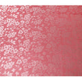 Red Premim pure silk chiffon fabric with silver jacquard in floral design-D15322