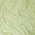 Lime green Premium pure silk chiffon fabric with multicolor metallic lurex in dot design-D15337