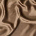 Sand brown plain pure crepe satin fabric-D7570