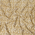 Off white cotton satin fabric with light mustard and brown print in animal skin design-D6996 Regal Fabrics