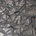 Black French silk chiffon fabric with multicolor metallic lurex in abstract design-D6487 Regal Fabrics