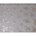 Black Premium pure French (Fransawi) silk chiffon fabric with copper metallic lurex in floral design-D9666