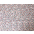 Cloud grey cotton lawn fabric with beige, maroon and cerise pink print in floral design-D9019