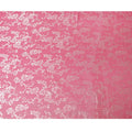 Rose pink Premim pure silk chiffon fabric with silver jacquard in floral design-D15329